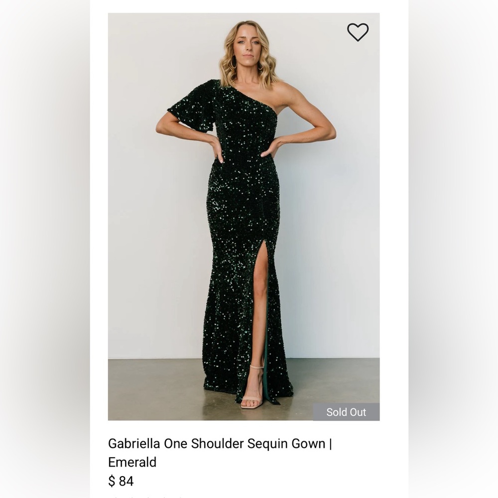 Baltic Born Emerald green Sequin Gown